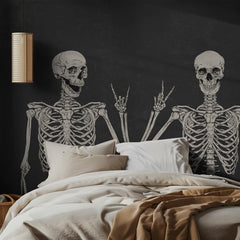 Skeletons Rock Peace Signs