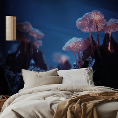 Glowing Glitter Mushrooms