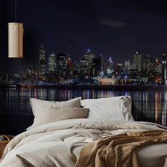Moonlit City Reflections