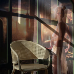 Elegant Woman Future City