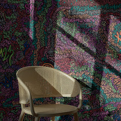 Vibrant Abstract Script Swirls