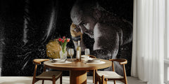 Sport Calming rain - Kraftfullt fototapet med boxning och träning – fototapet med unikt motiv som skapar en inspirerande f...