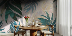 Djungel Marble gold green leaves mural – kvalitetsprodukt för ett vackrare och mer hållbart hem