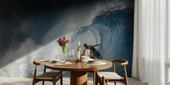 Sport The Tube - Mythical Teahupo'o – Spektakulärt fototapet med surfing och vågor – fototapet med unikt motiv som skapar ...