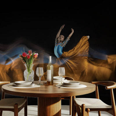 Waltz of the Flowers - Elegant photo wallpaper with dance and movement rumsbild 2