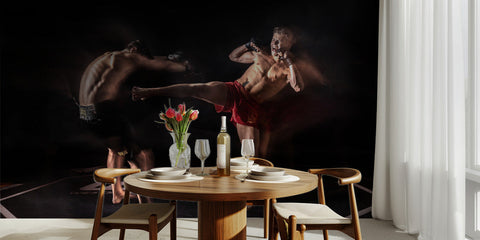 GhostFighter - Kraftfullt fototapet med träning och kamp