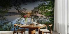 Sunrise Lake Tree Reflection