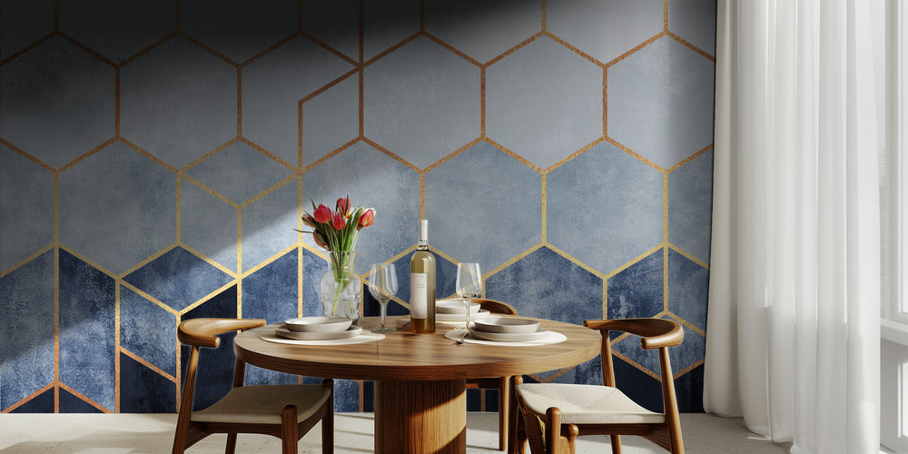 Soft Blue Hexagons