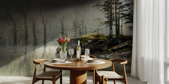Misty Forest Lake