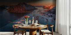 Golden Fjord Mountainscape