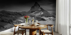 Black White Matterhorn Skiing