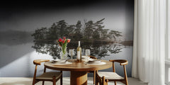 Misty Island Reflections