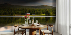 Serene Lake Red Cabin