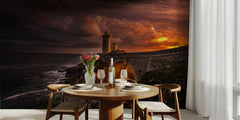 Stormy Lighthouse Sunset