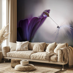 Purple Flower Dewdrop