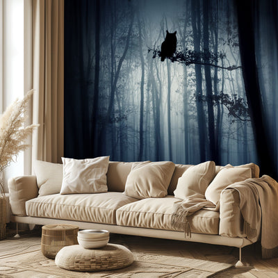 In the forest – Mystisk skogsstämning med ugglor rumsbild 2