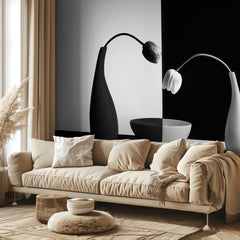 Black White Tulip Contrast