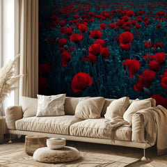 Moody Poppy Field