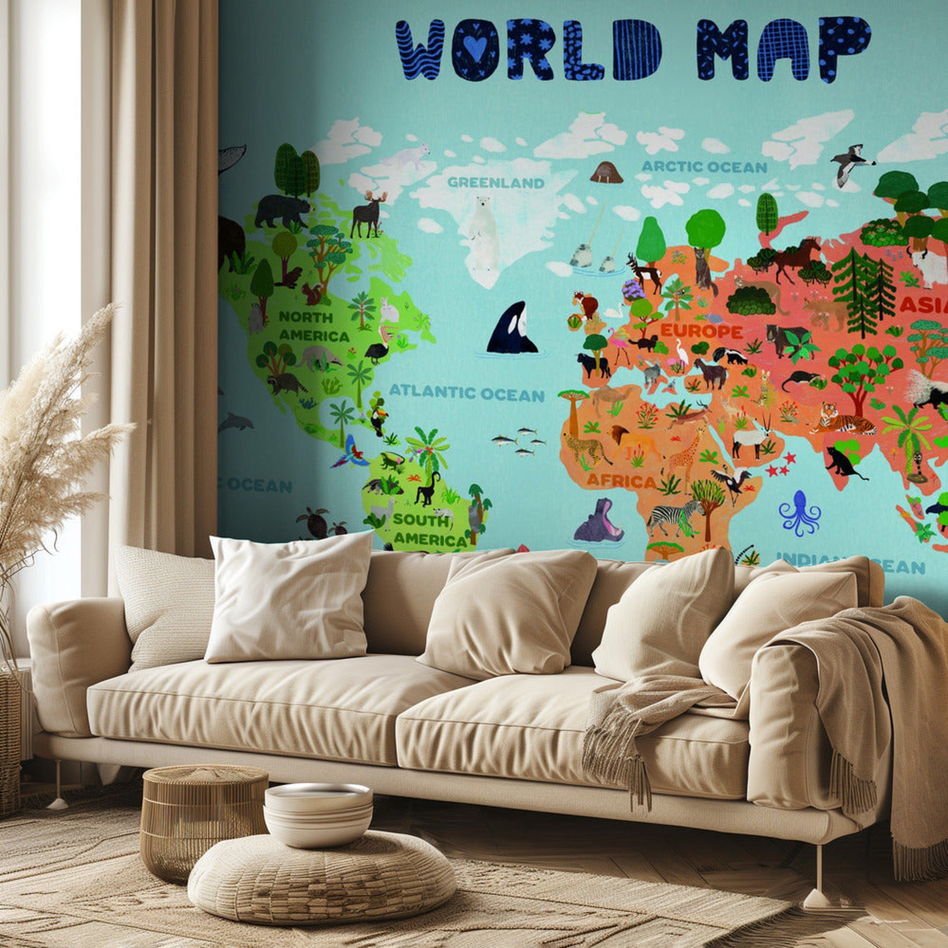 World map for kids