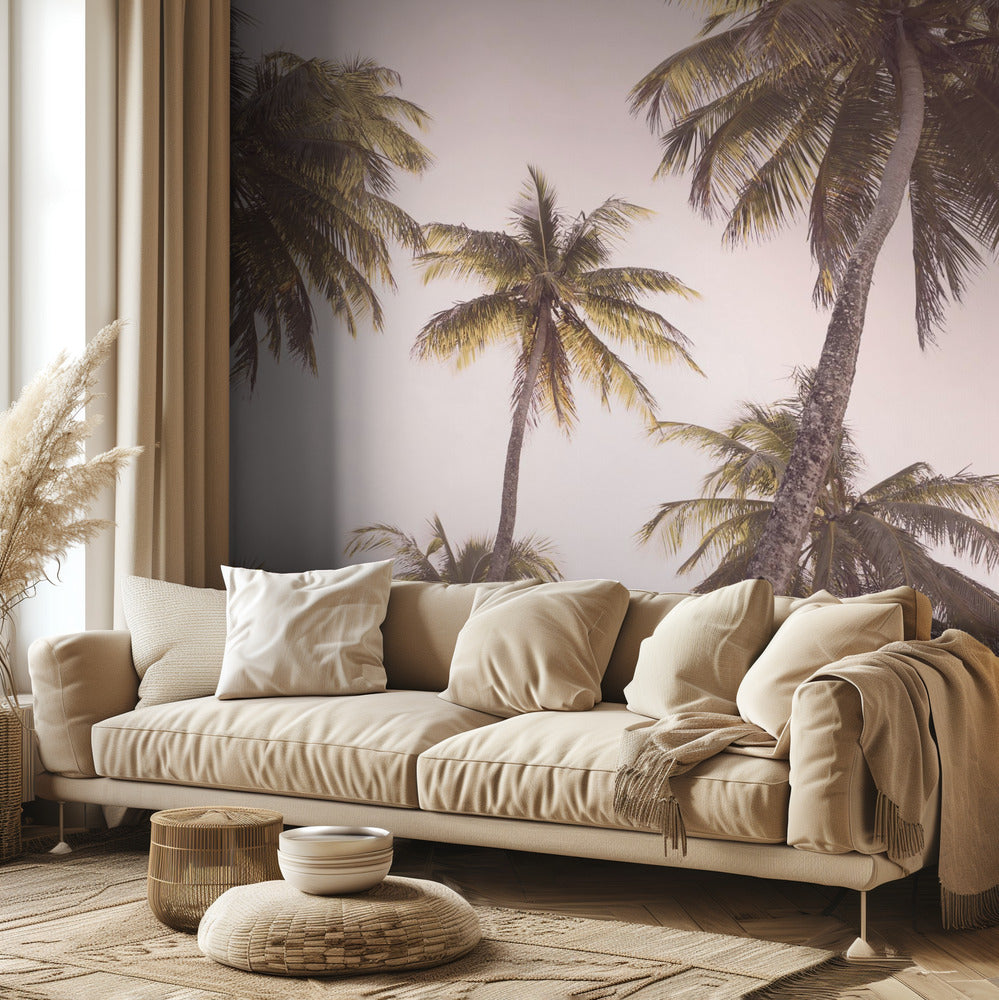 Blush Palm Trees