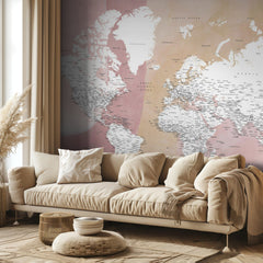 Kartor Detailed world map with cities Mizn – kvalitetsprodukt för ett vackrare och mer hållbart hem