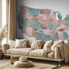 Muted United States Map