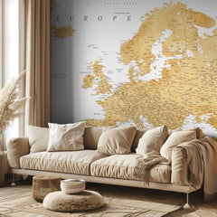 Antique Europe Gold Map