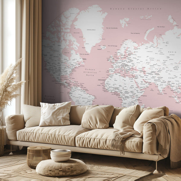 Leire world map in Spanish miljöbild 2