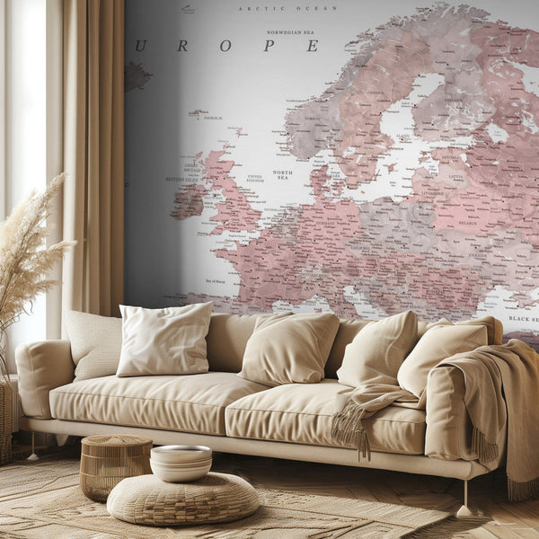 Piper detailed map of Europe bild 2
