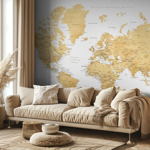 Rossie world map in Spanish