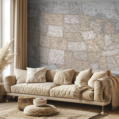 Kartor Highly detailed map of the United States Lucille – kvalitetsprodukt för ett vackrare och mer hållbart hem