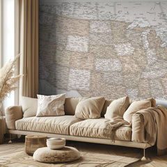 Kartor Highly detailed map of the United States Louie - nostalgisk karta över USA – kvalitetsprodukt för ett vackrare och ...