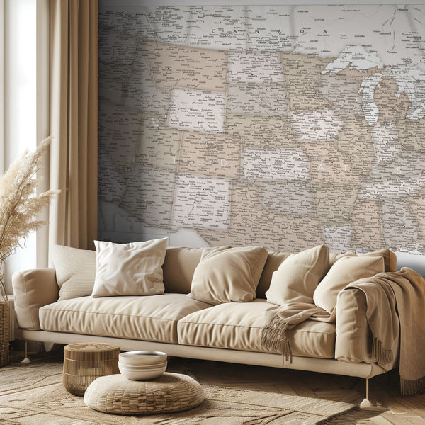 Highly detailed map of the United States, Louie - nostalgisk karta över USA bild 2