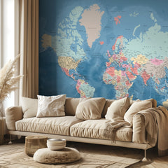 Colorful Political World Map