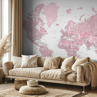 etailed world map with cities, Melit rumsbild 3