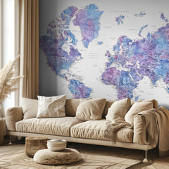 Kartor Detailed world map with cities Raul – kvalitetsprodukt för ett vackrare och mer hållbart hem