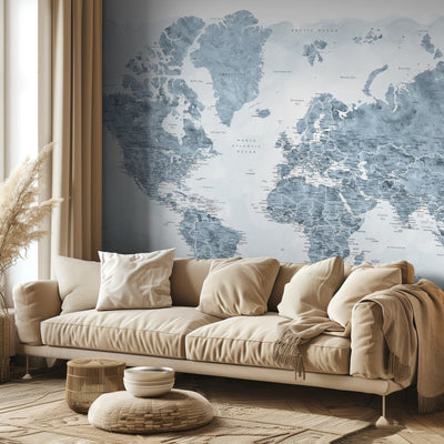 Detailed world map with cities, Jacq rumsbild 3