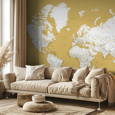Detailed world map with cities, Andrew rumsbild 3