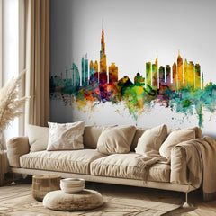 Colorful Dubai Skyline