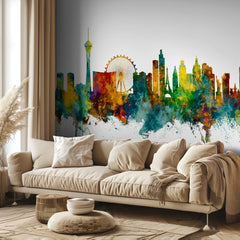 Colorful Las Vegas Skyline