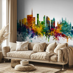 Colorful Milan Skyline
