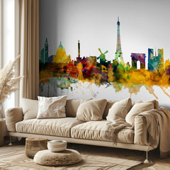 Paris Watercolor Skyline