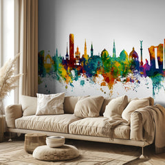 Copenhagen Watercolor Skyline