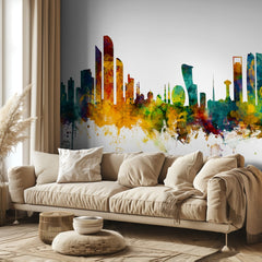 Colorful Abu Dhabi Skyline
