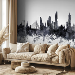 Bangkok Watercolor Skyline
