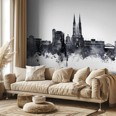 Uppsala Watercolor Skyline