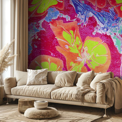 Neon Liquid Blooms