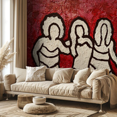 Three Women In Red