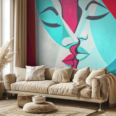 Vibrant Lovers Kiss