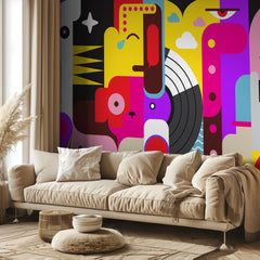 Vibrant Abstract Faces